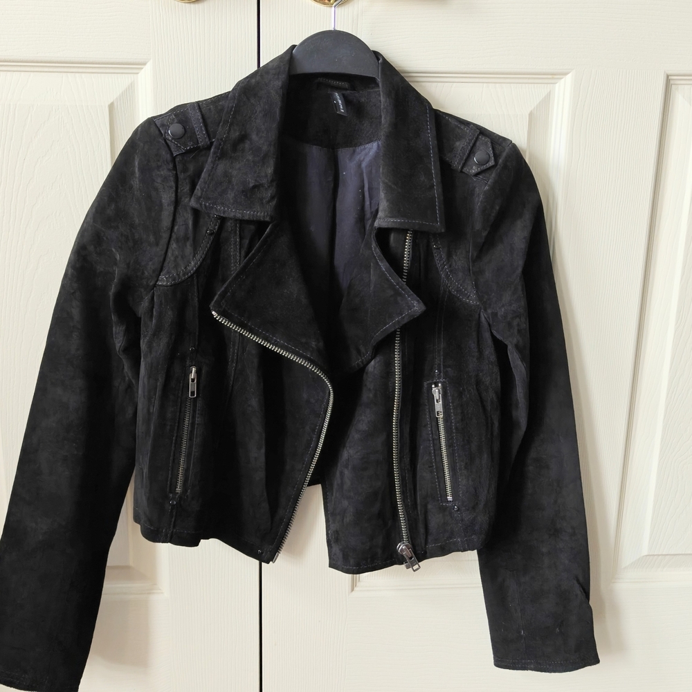 Black Leather Women's Biker Jacket